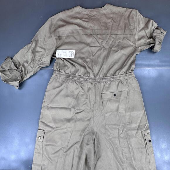 Athleta Jumpsuit Womens XL Light Olive Green Celestial Utility Long Sleeve NWT - Picture 11 of 12